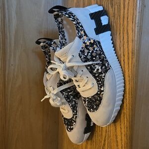 Hermes Bouncing Women's Black and White Patterned Sneakers, 7, GUC, Luxury, Auth